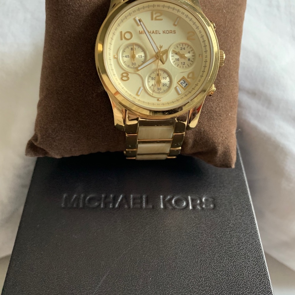 MICHAEL KORS Parker Gold-Tone & Acetate Watch